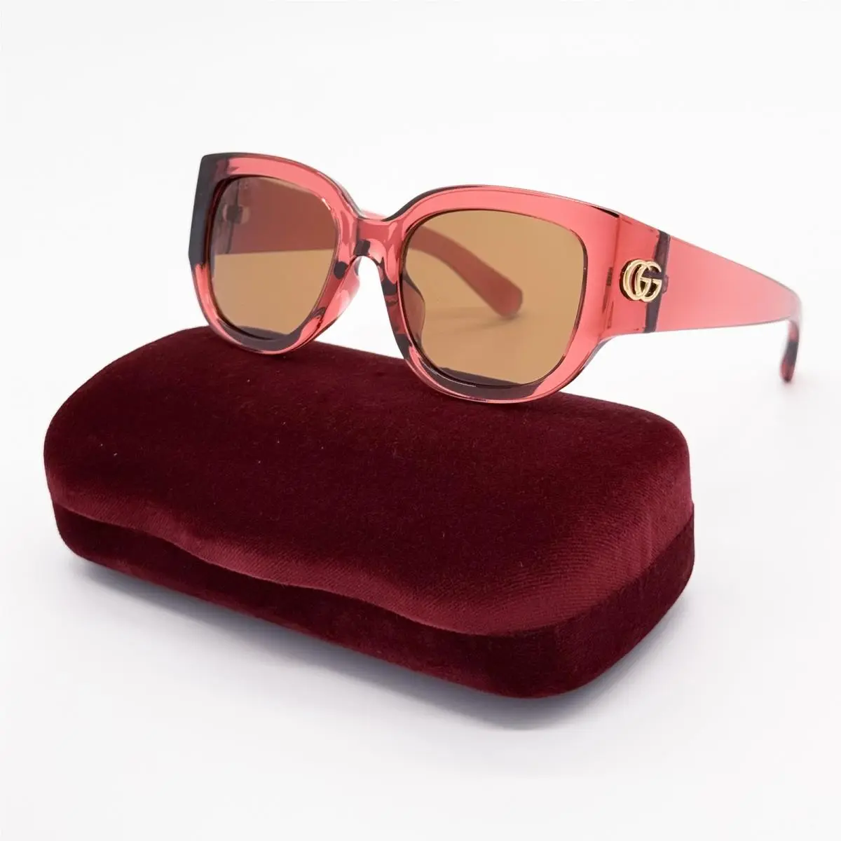 Gucci Sunglasses Women Red Round Gucci GG1599SA 003