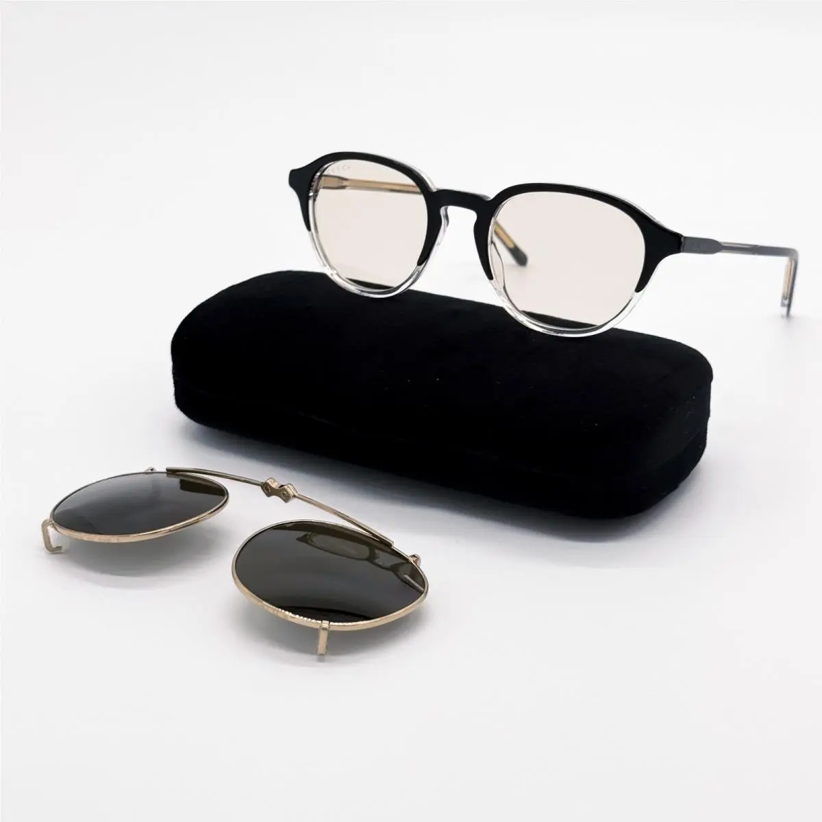 Gucci Sunglasses Men Round Black Gucci GG1212S 002