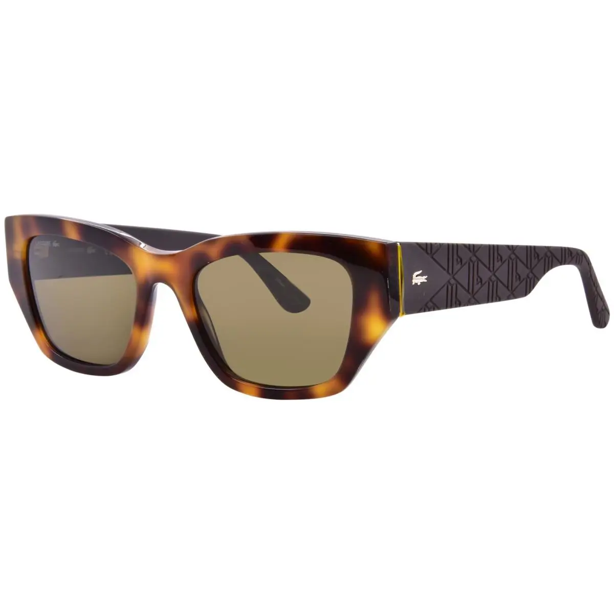 Lacoste L6053S 214 Sunglasses Women`s Havana/brown Rectangle Shape 52mm
