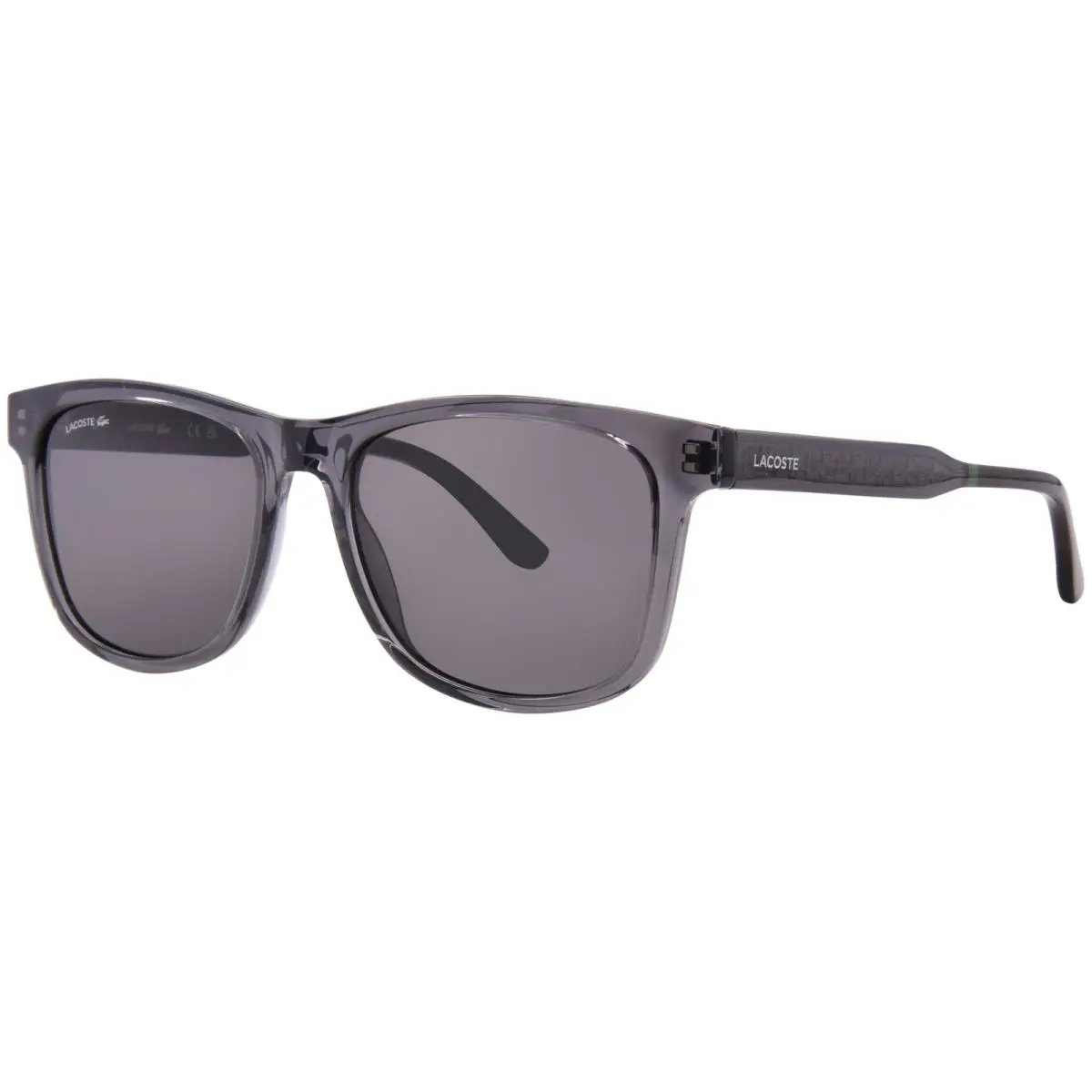 Lacoste L6060S 035 Sunglasses Men`s Dark Grey/grey Rectangle Shape 54mm
