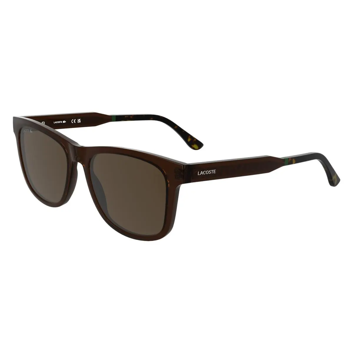L 6060 S Transparent Dark Brown 210 Size 54 Sunglasses by Lacoste