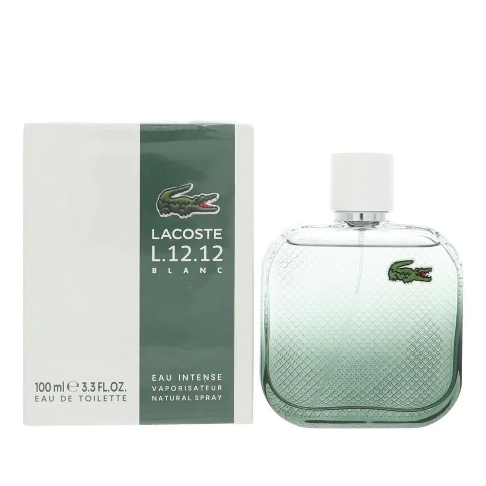 Lacoste Eau De Lacoste L.12.12 Blanc Intense by Lacoste Box For Men 3.3 Oz Eau