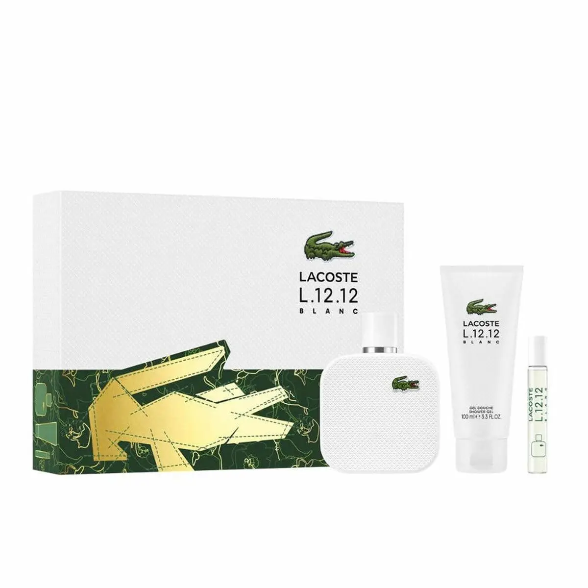 L.12.12 Blanc BY Lacoste 3-PC Perfume Gift Set For Men