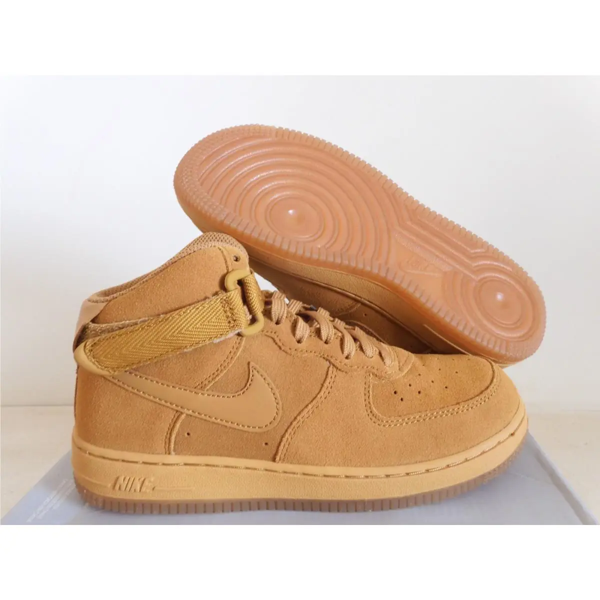 Nike Air Force 1 Mid LV8 3 Ps Wheat-gum Light Brown Sz 3Y CK1404-700