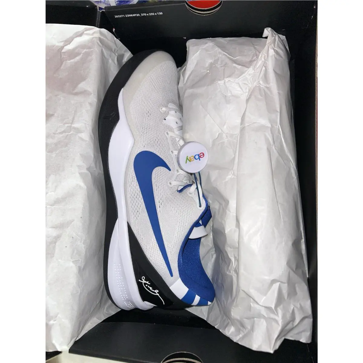 Nike shoes - Nike Kobe 8 System - Kobe System - White, Manufacturer: White/Royal/Black 9