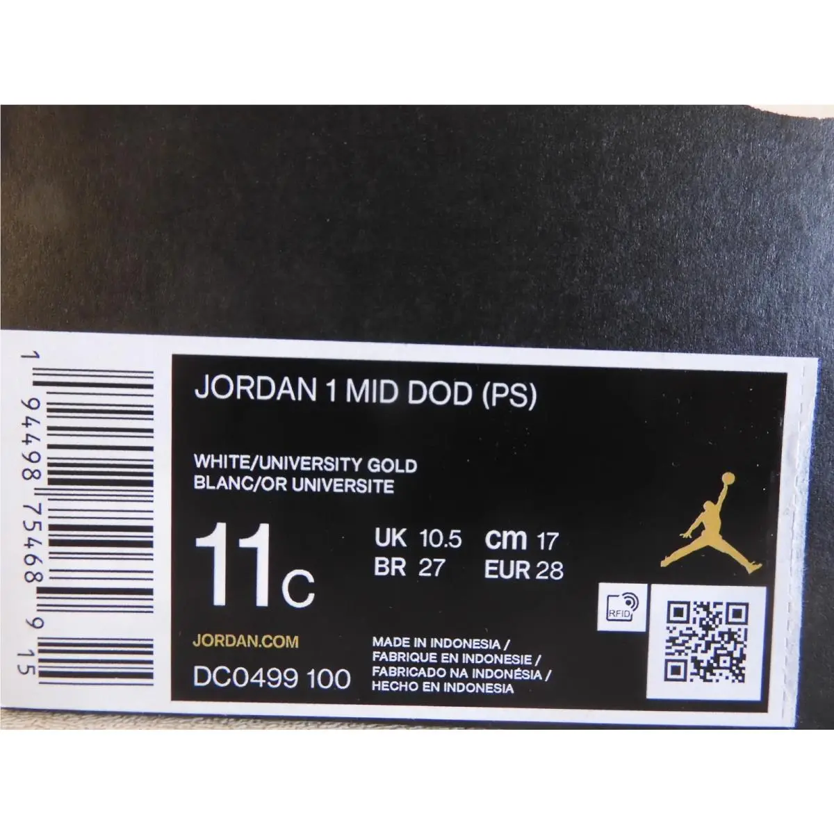 Nike shoes - Air Jordan 1 Mid - Air Mid - White (UPC: 194498754689) 6