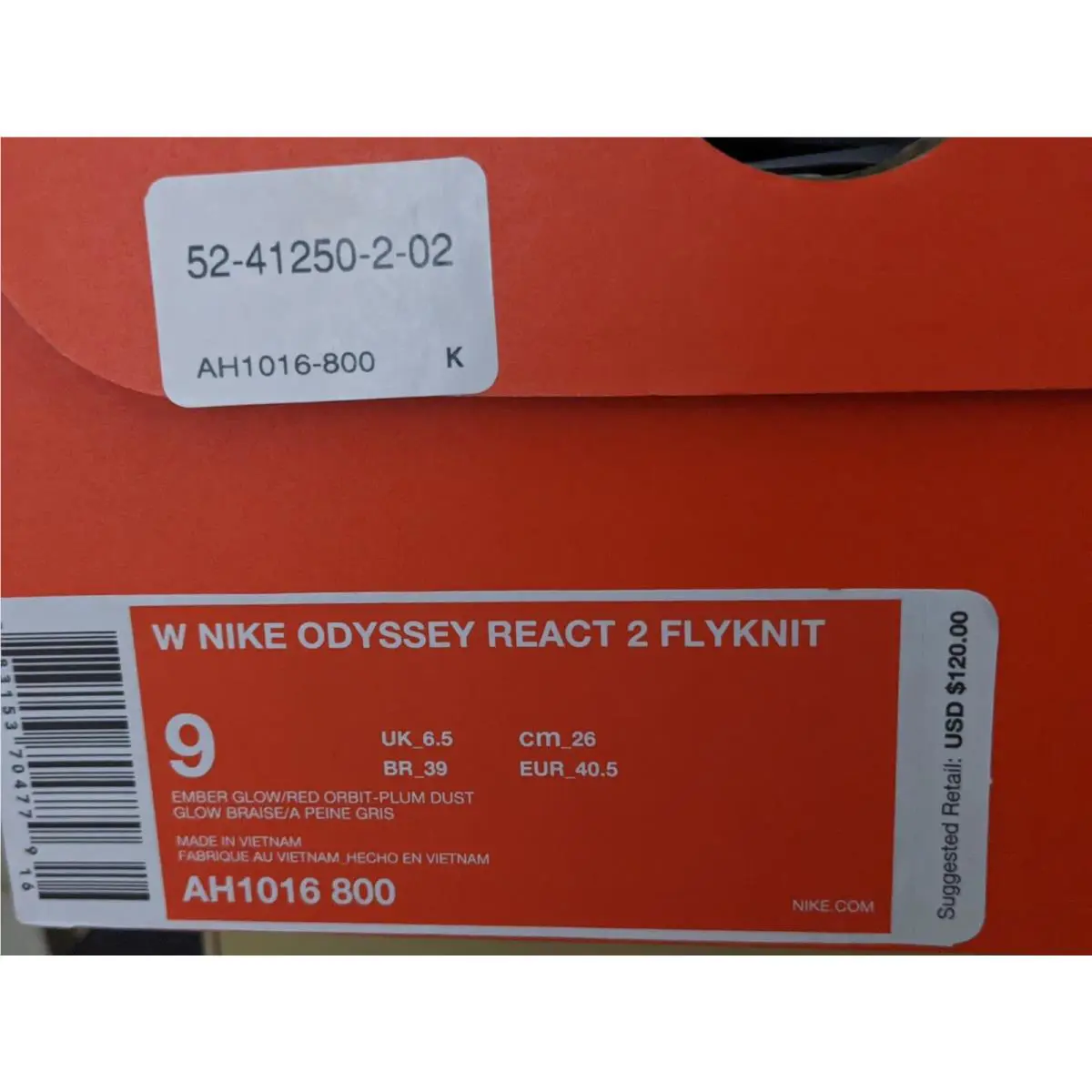 Nike shoes - Nike Odyssey React - Odyssey React - Ember Glow/Plum Dust/Red Orbit 5