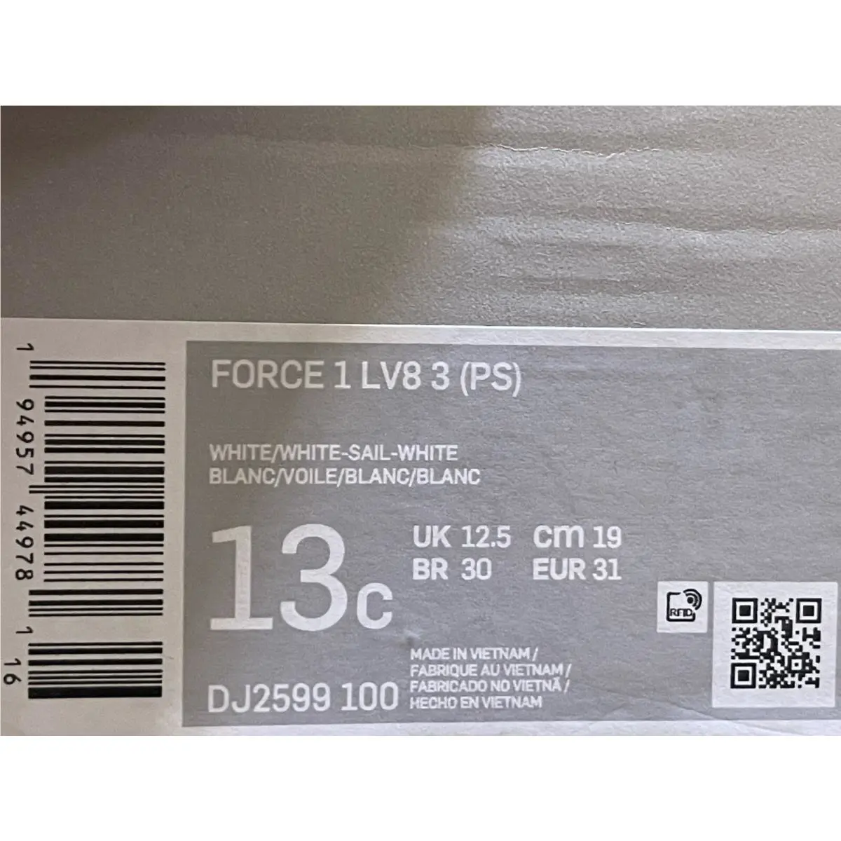 Nike shoes - FORCE 1 LV8 - FORCE - White (UPC: 0194957449781) 3