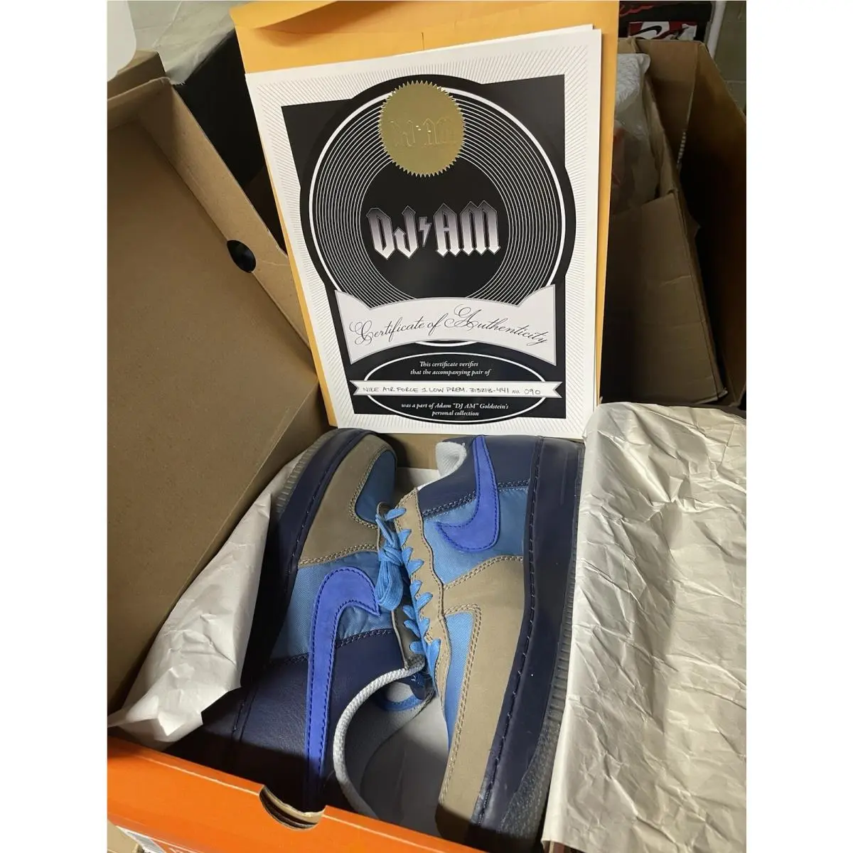 Sz 12 Nike Stash Air Force 1 Premium 2006 Low Blue Gore-tex Goretex Men’s DJ AM