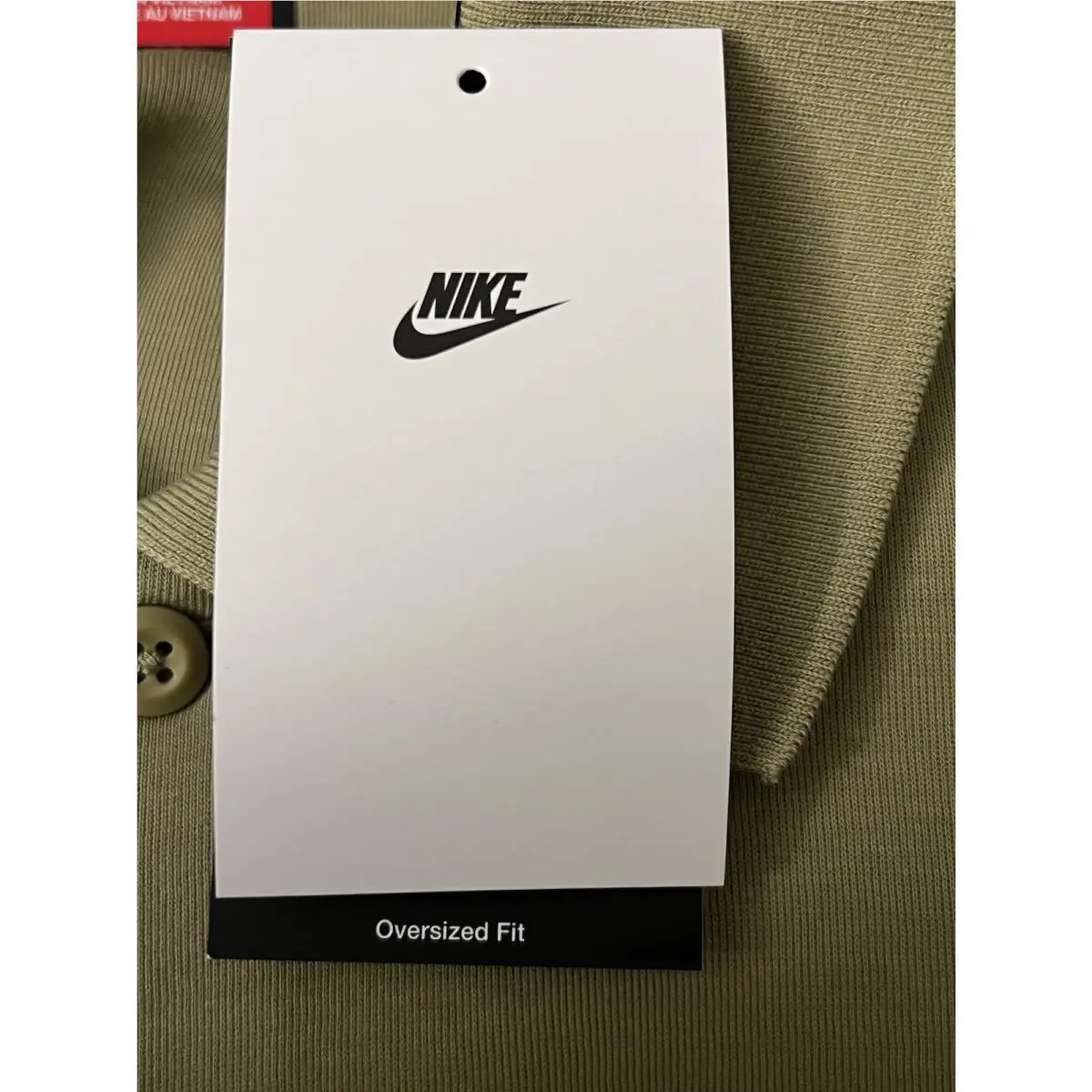 Nike clothing - Nike Tech Fleece Reimagined Polo Shirt Top - FZ7570-276 - Neutral Olive (UPC: 197597299259) 5