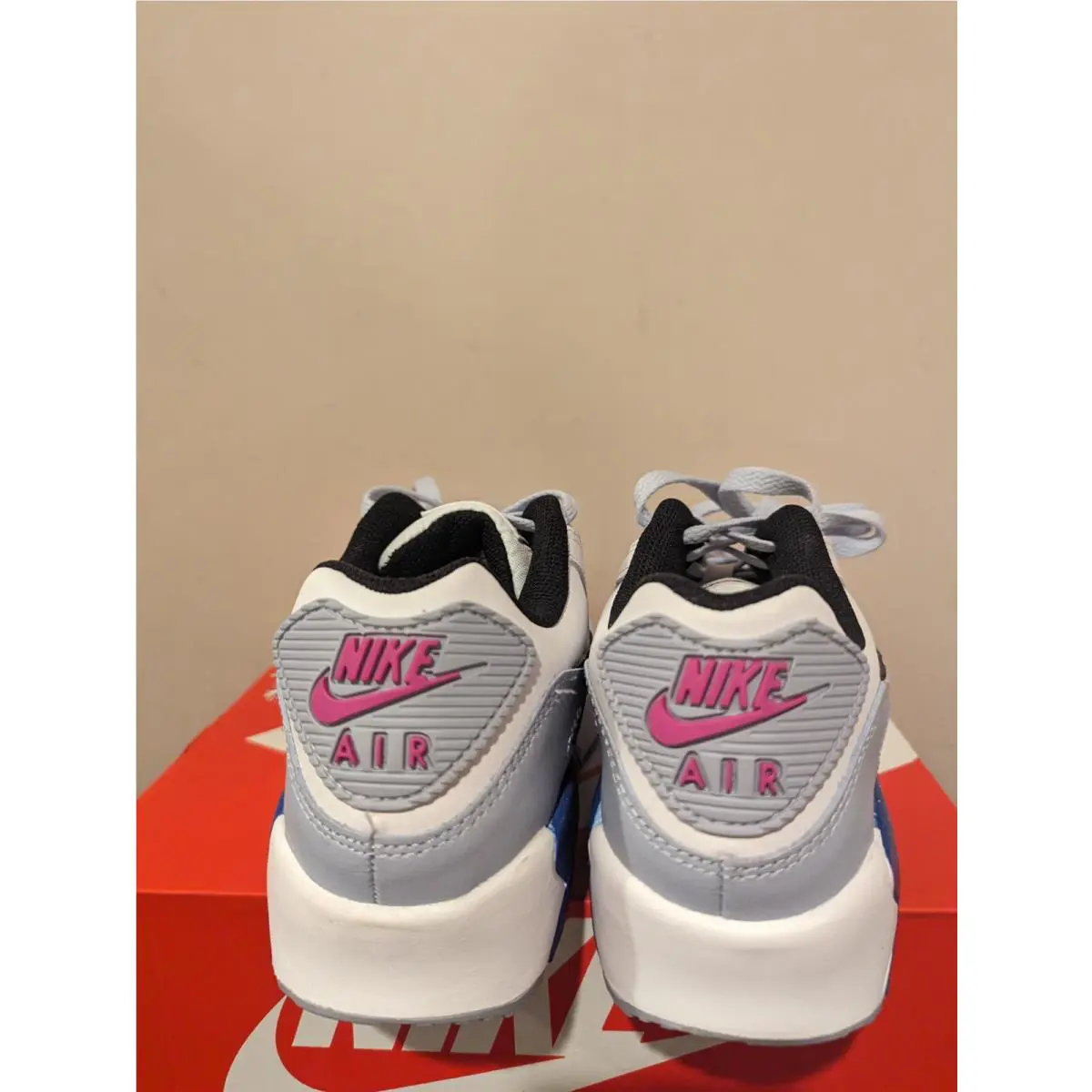 Nike shoes - Nike Air Max 90 - Air Max - White/Black/Blue Whisper 2