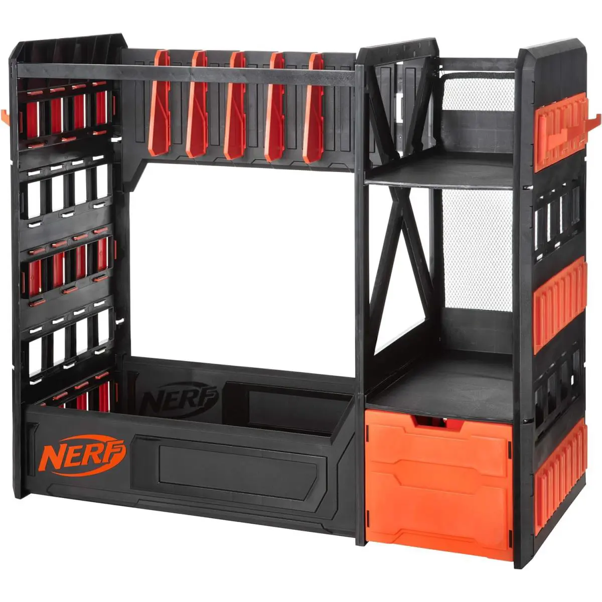 Nerf Elite Blaster Rack - Storage For up to Six Blasters Including Shelving