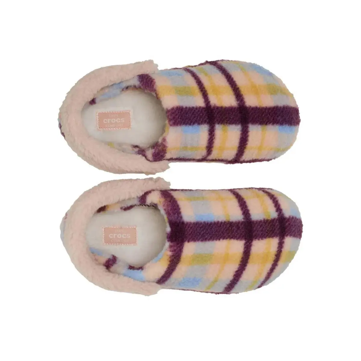 Crocs shoes - Light Pink Plaid Print 4