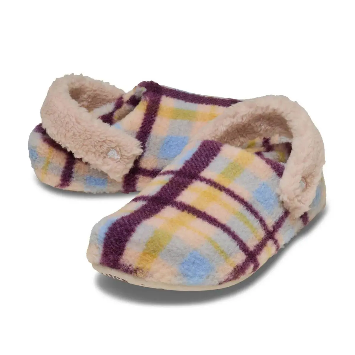 Crocs shoes - Light Pink Plaid Print 5
