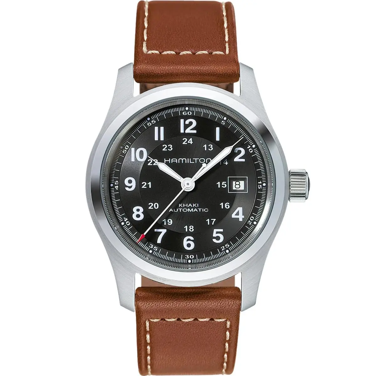 Khaki Field Auto Black Dial Men`s Watch H70555533 by Hamilton