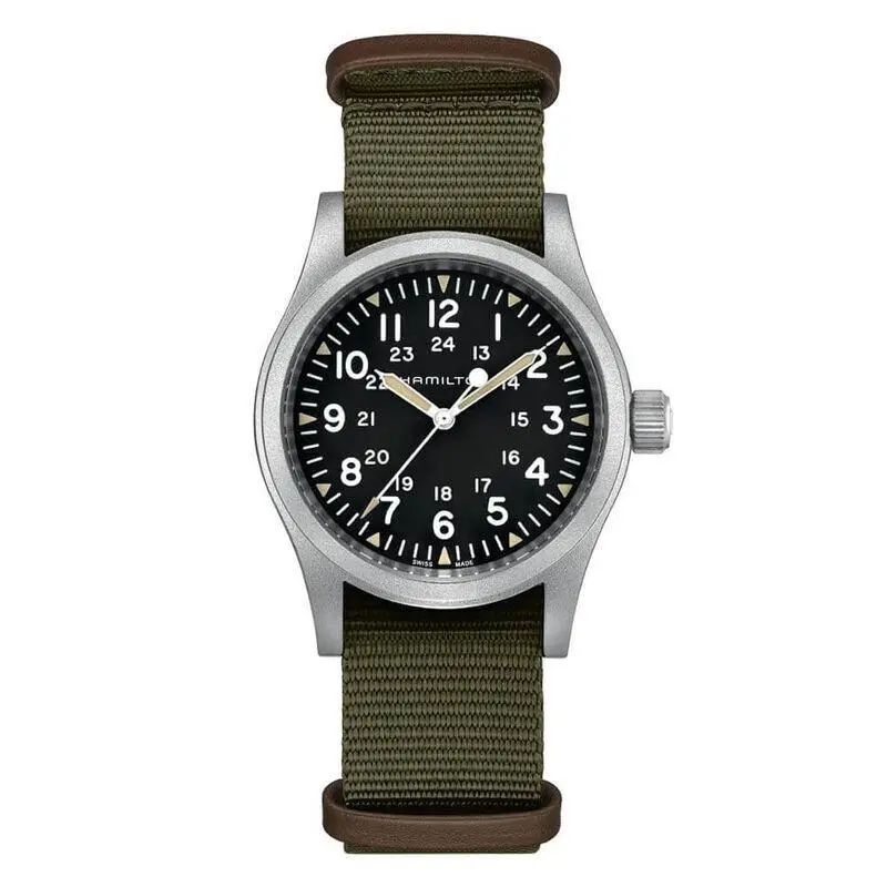 Hamilton Khaki Field 80 Hour Mechanical 38MM Black Dial Nylon H69439931