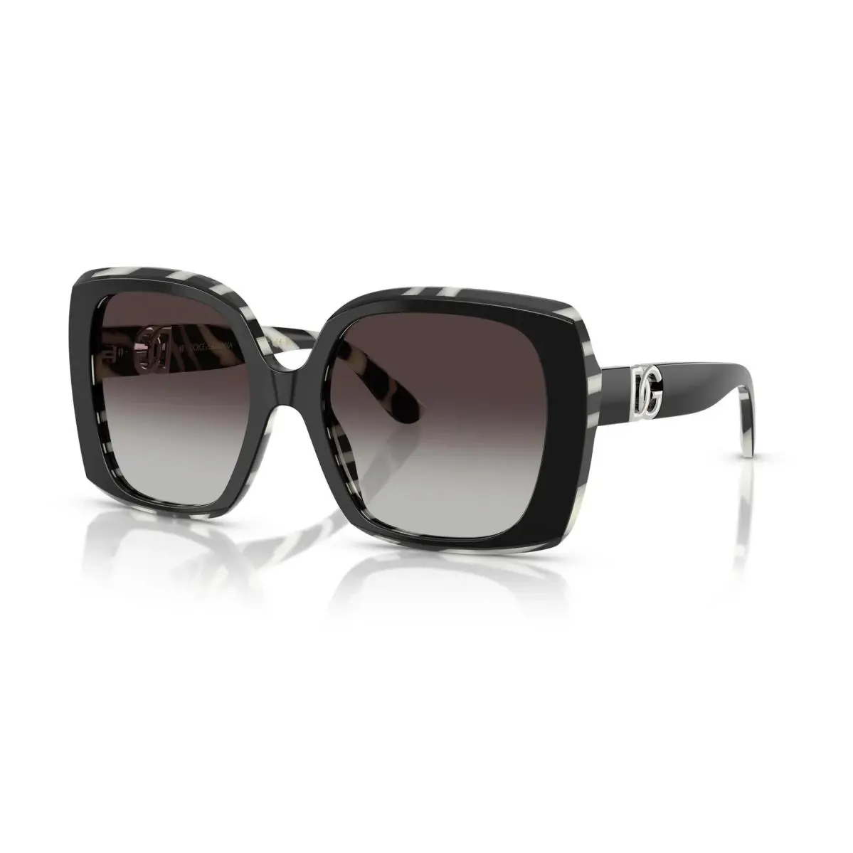 Dolce Gabbana DG 4475 Black On Zebra/grey Shaded 33728G Sunglasses