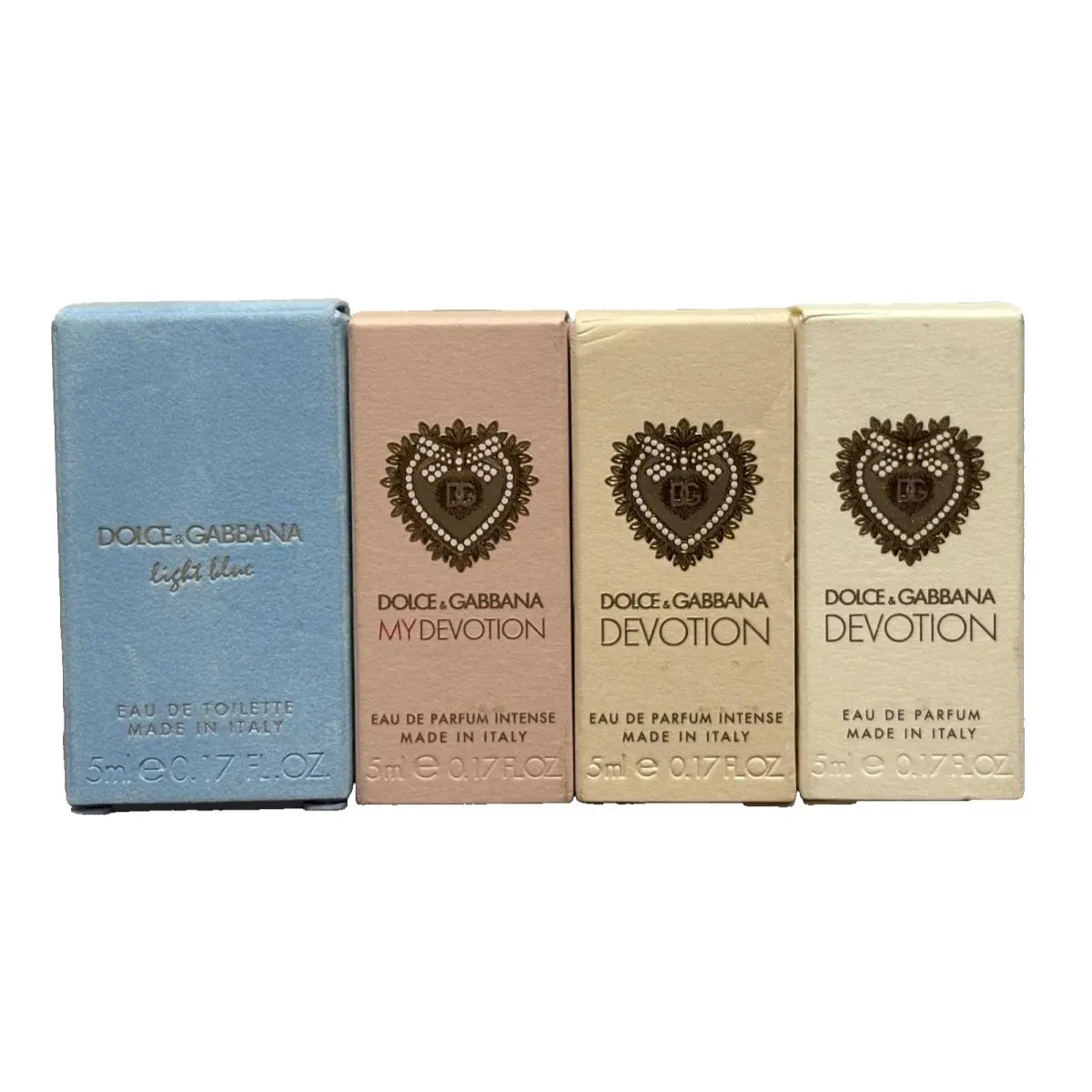 4pc Set Dolce Gabbana Perfume 0.17oz 5ml ea Edt Edp Assorted Minis