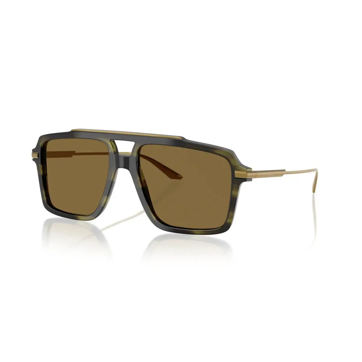 Dolce Gabbana DG 4477 Striped Green/brown 3447S7 Sunglasses