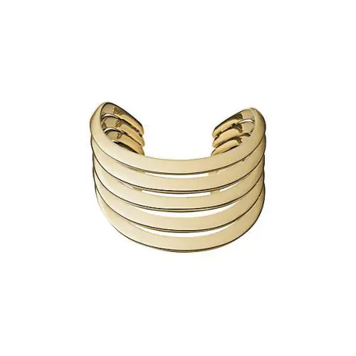 Michael Kors Statement Gold Wide Layered Open Cuff Bracelet Bangle MKJ4314