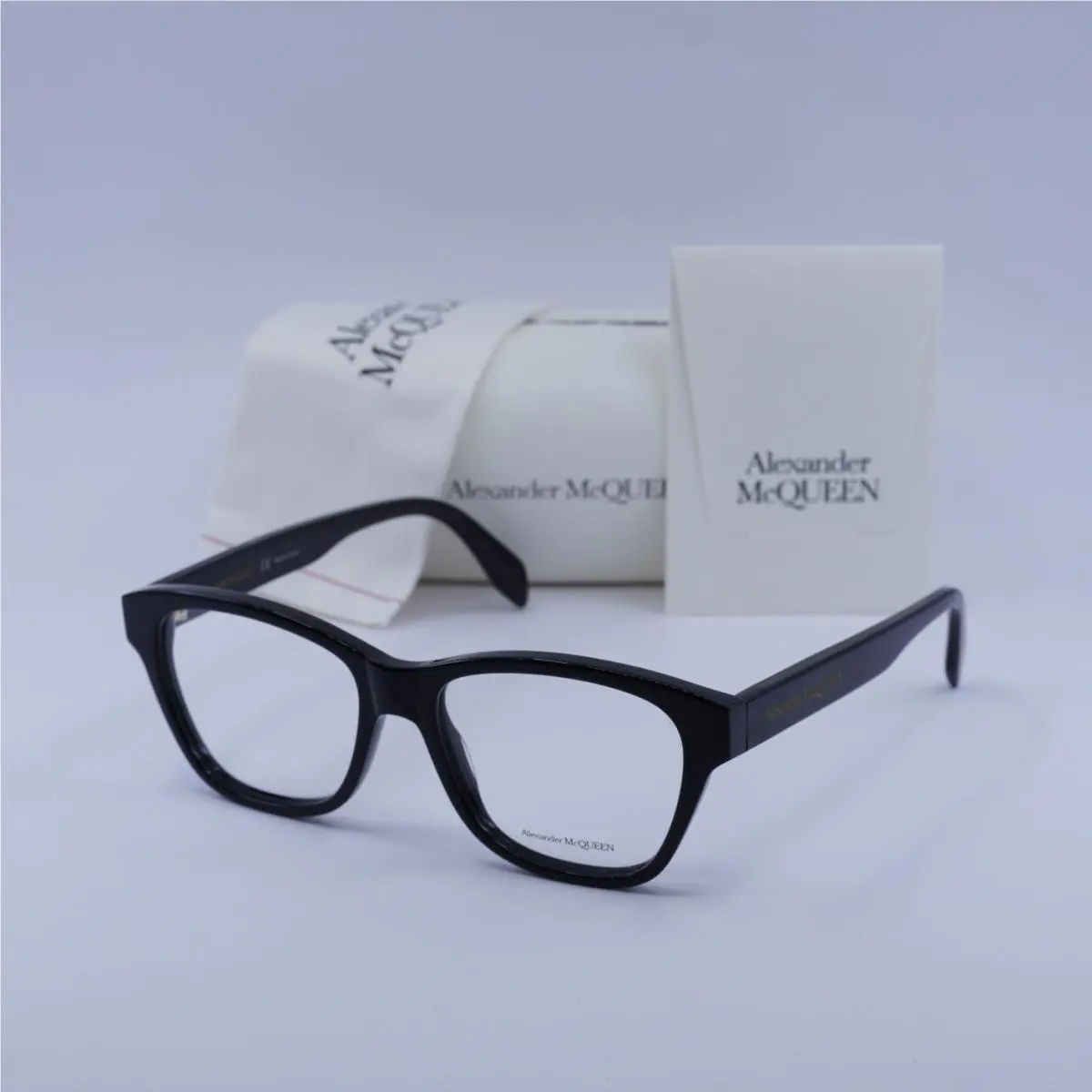 Alexander Mcqueen AM0306O 001 Shiny Black 52mm Eyeglasses