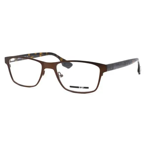 Mcq Alexander Mcqueen MQ0050O 002 Unisex Eyeglasses 53-18-150 Brown / Havana by Alexander McQueen