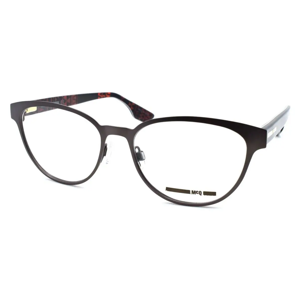 Mcq Alexander Mcqueen MQ0046O 001 Women`s Eyeglasses 53-16-145 Ruthenium / Black by Alexander McQueen