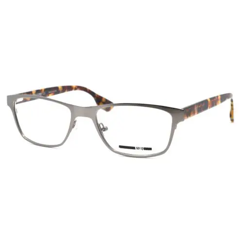 Mcq Alexander Mcqueen MQ0050O 005 Unisex Eyeglasses 53-18-150 Ruthenium / Havana by Alexander McQueen