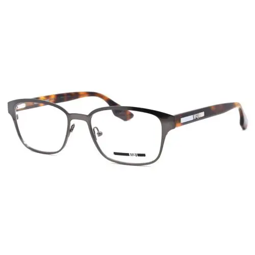 Mcq Alexander Mcqueen MQ0042O 002 Women`s Eyeglasses 52-17-145 Ruthenium Havana by Alexander McQueen
