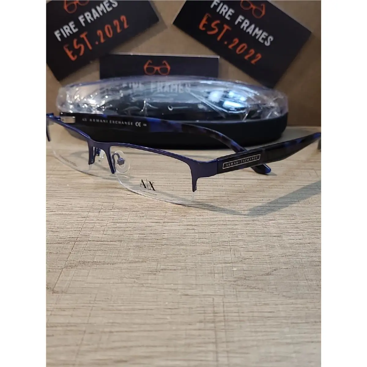 Armani Exchange AX 149 OE8Y Blue Eyeglasses Frames 52-17-140