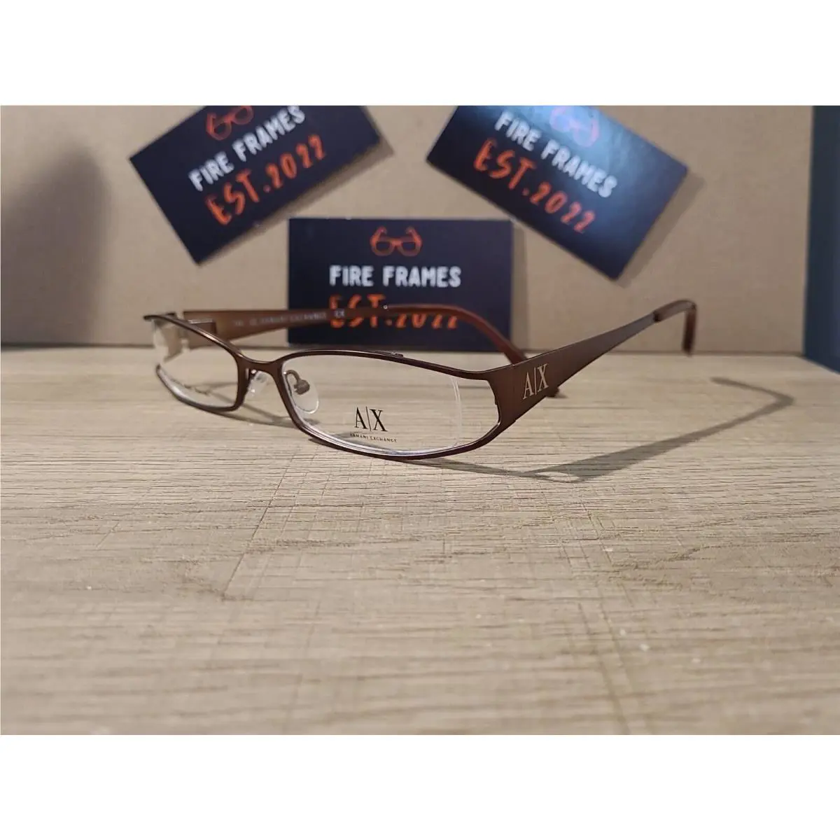 Armani Exchange AX128 Jgs Brown Rectangular Eyeglasses Frames 52-17-130 Unique