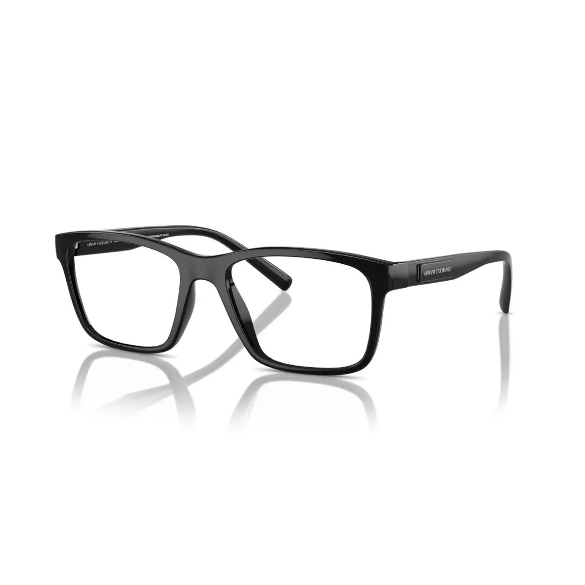 Armani Exchange A X AX3114 8158 54mm Eyewear Frames Shiny Black/demo Lens
