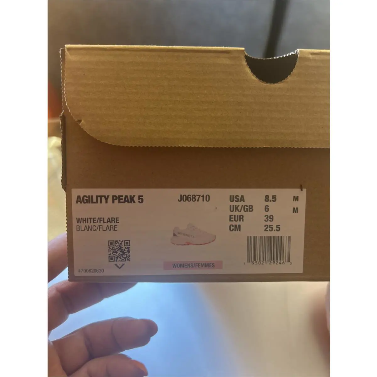 Merrell shoes - Agility Peak 5 - Agility Peak - J068710 - White/Flare (UPC: 0195021292463) 14