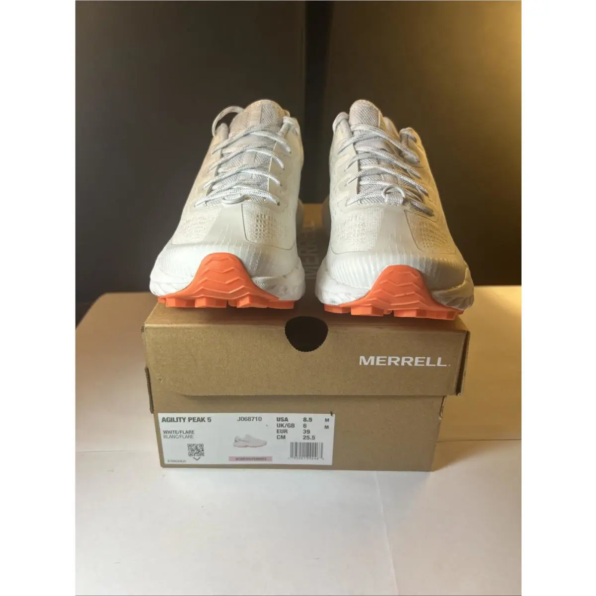 Merrell shoes - Agility Peak 5 - Agility Peak - J068710 - White/Flare (UPC: 0195021292463) 1