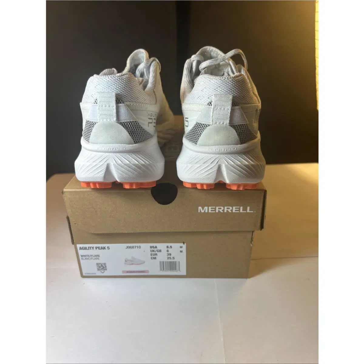 Merrell shoes - Agility Peak 5 - Agility Peak - J068710 - White/Flare (UPC: 0195021292463) 2