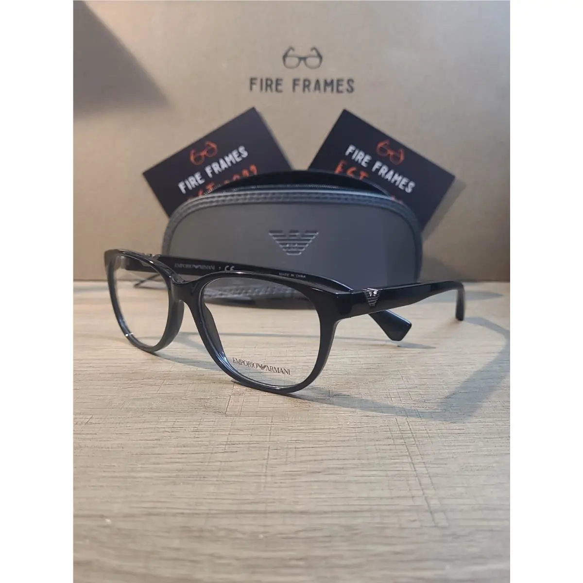 Emporio Armani EA3039 5017 Eyeglasses Frames Polished Black Round 54-16-140