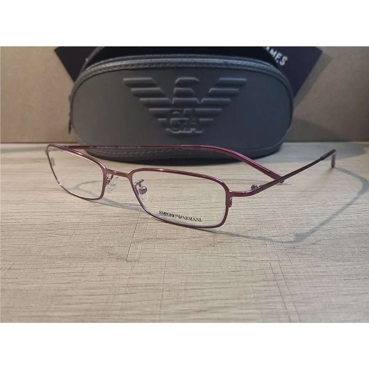 Emporio Armani EA 9003/N 9L5 Red Metal Eyeglasses Frames 51-18-135 Rare