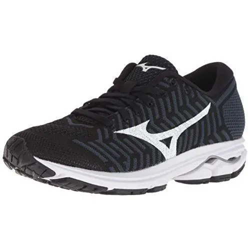 Mizuno Women`s Wave Rider 22 Knit Running Shoe Black/ombre Blue
