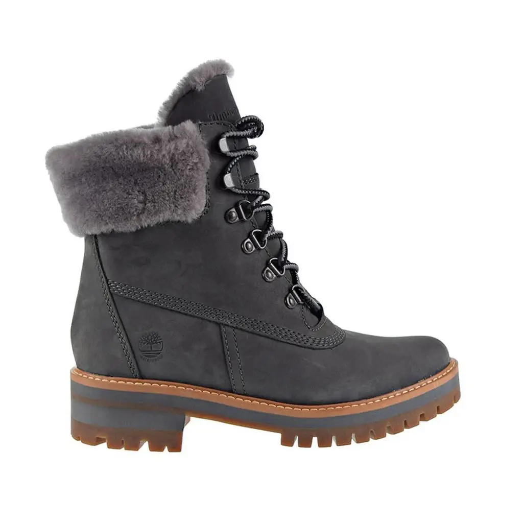 Women`s Timberland 6 Courmayeur Valley Shearling-lined Medium Grey Boot - Grey