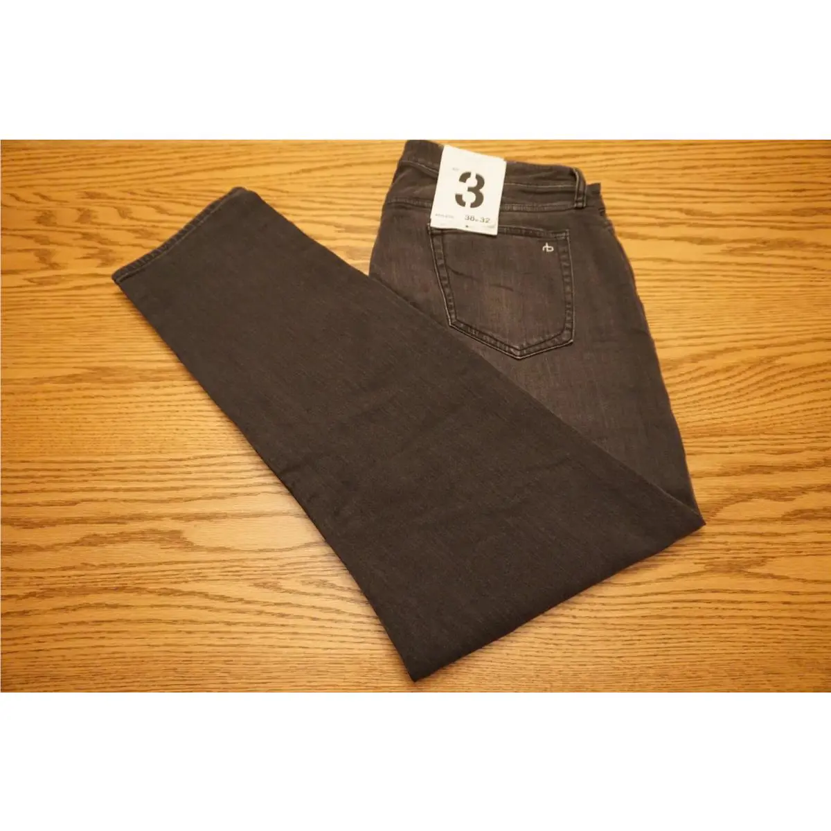 Men`s Rag Bone York Jeans Size 38 x 32 Athletic 3 Stretch Black