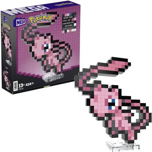 WB Mega Bloks - Pokemon Mew Pixel Art 434 Piece Building Toy Set