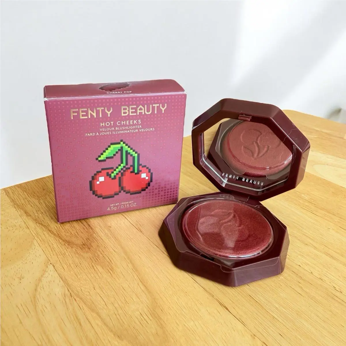 Fenty Beauty Hot Cheeks Velour Blushlighter Cherry Pop Limited Edition 0.15 Oz