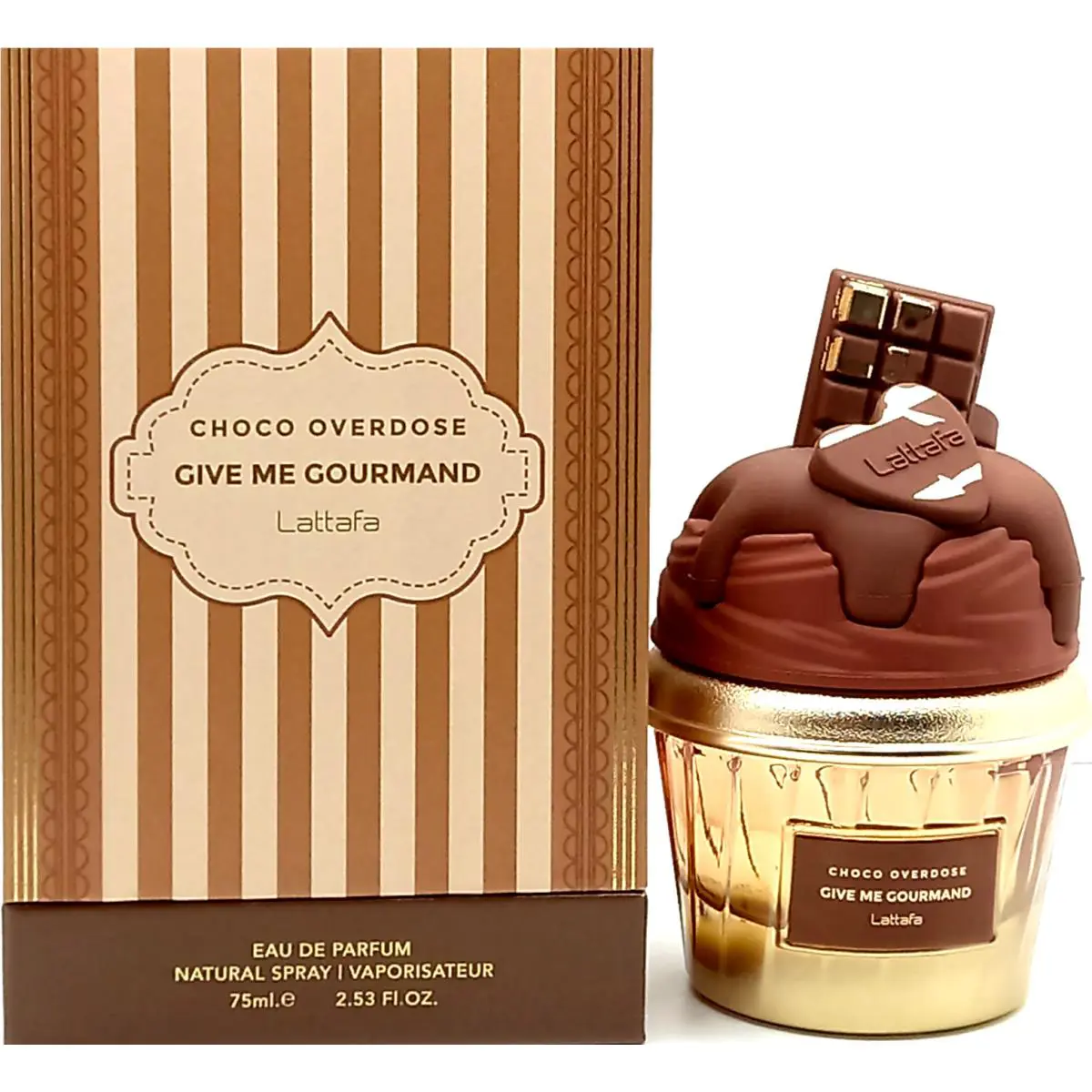 Lattafa Give ME Gourmand Choco Overdose Eau DE Parfum Spray Women 2.53 Oz /75 ml