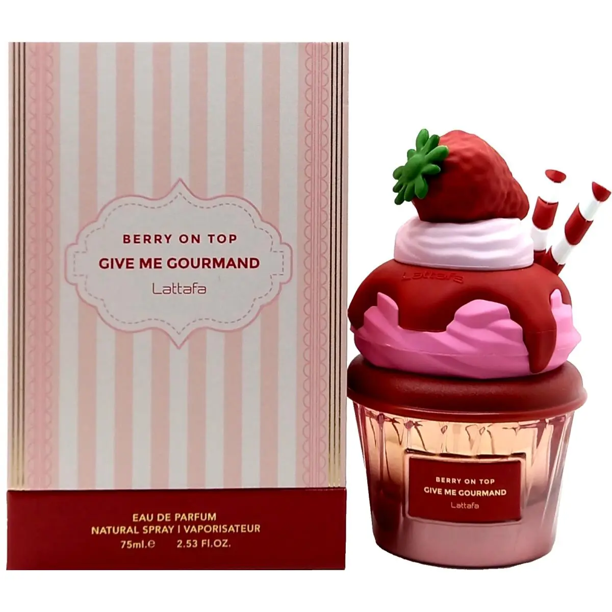 Lattafa Give ME Gourmand Berry ON Top Eau DE Parfum Spray Women 2.53 Oz / 75 ml