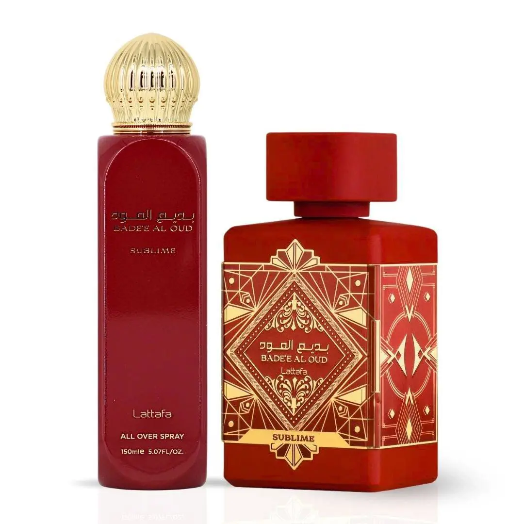 Bad`ee Al Oud Sublime Edp Spray 100ml All Over Spray 150ml by Lattafa Bundle