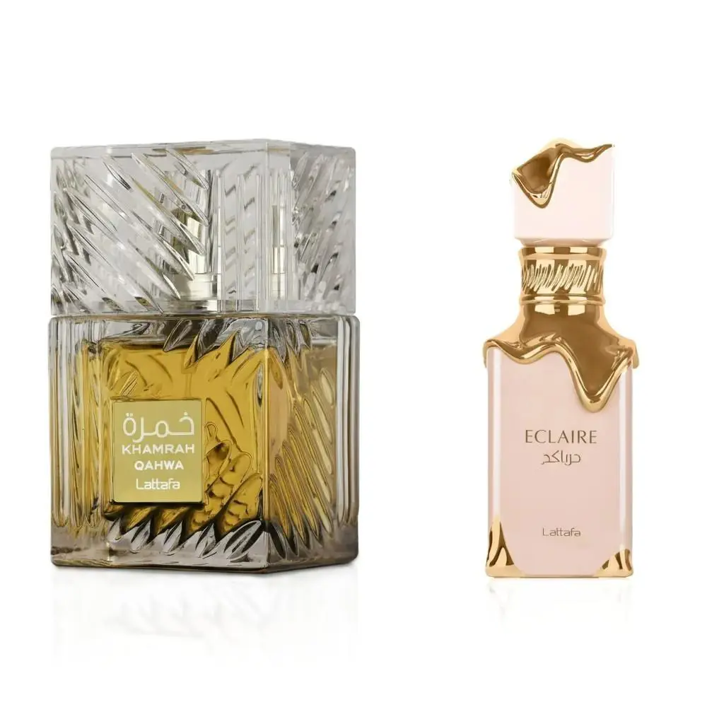 Lattafa Khamrah Qahwa Eclaire Edp 3.4 oz Combo Pack