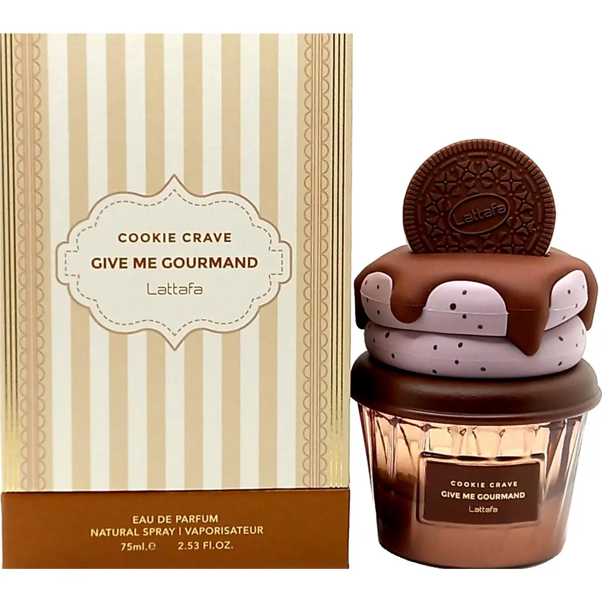 Lattafa Give ME Gourmand Cookie Crave Eau DE Parfum Spray Women 2.53 Oz / 75 ml