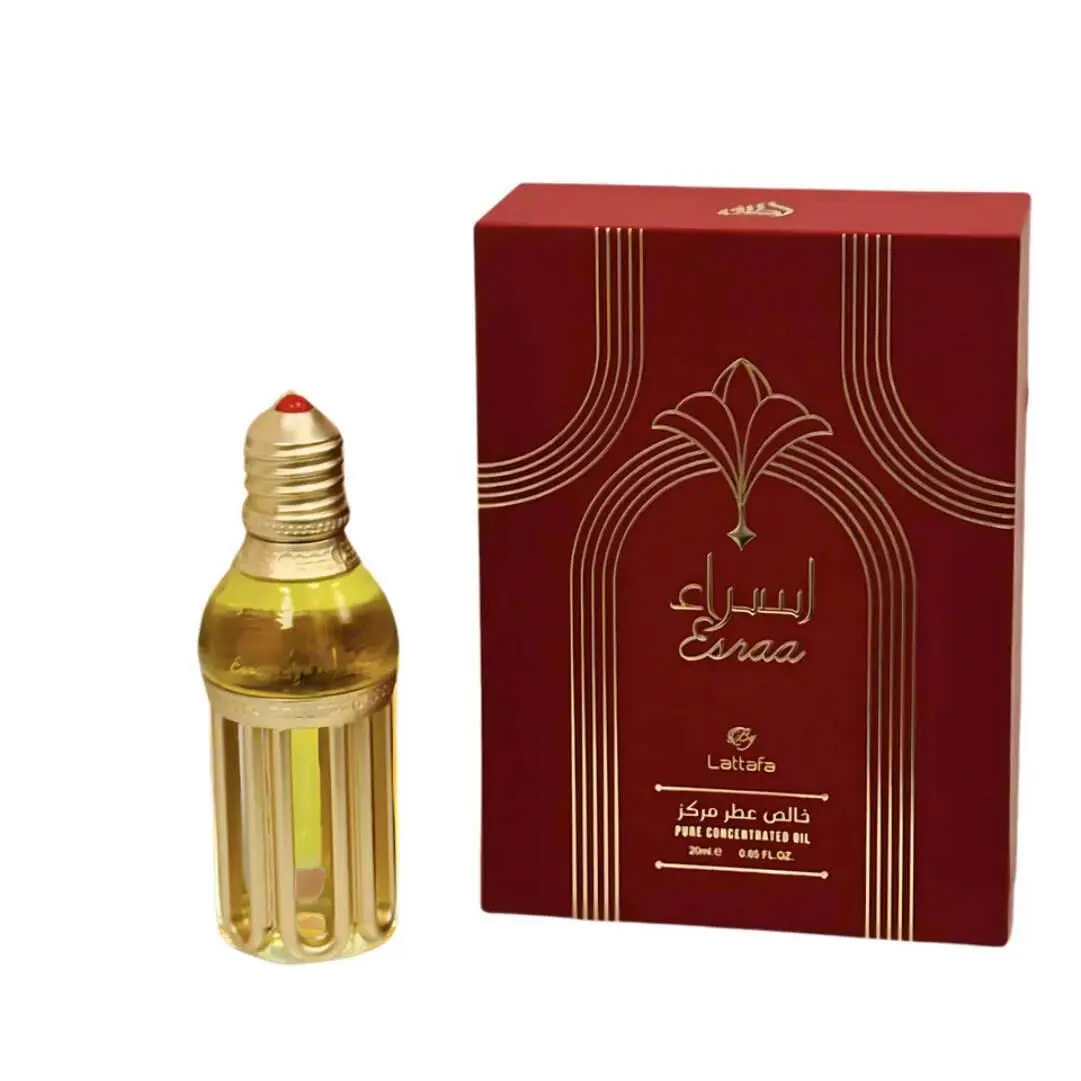 Esraa Pure Concentrated Oil  Unisex Perfumed Oil For Men Women 20 ML by Lattafa