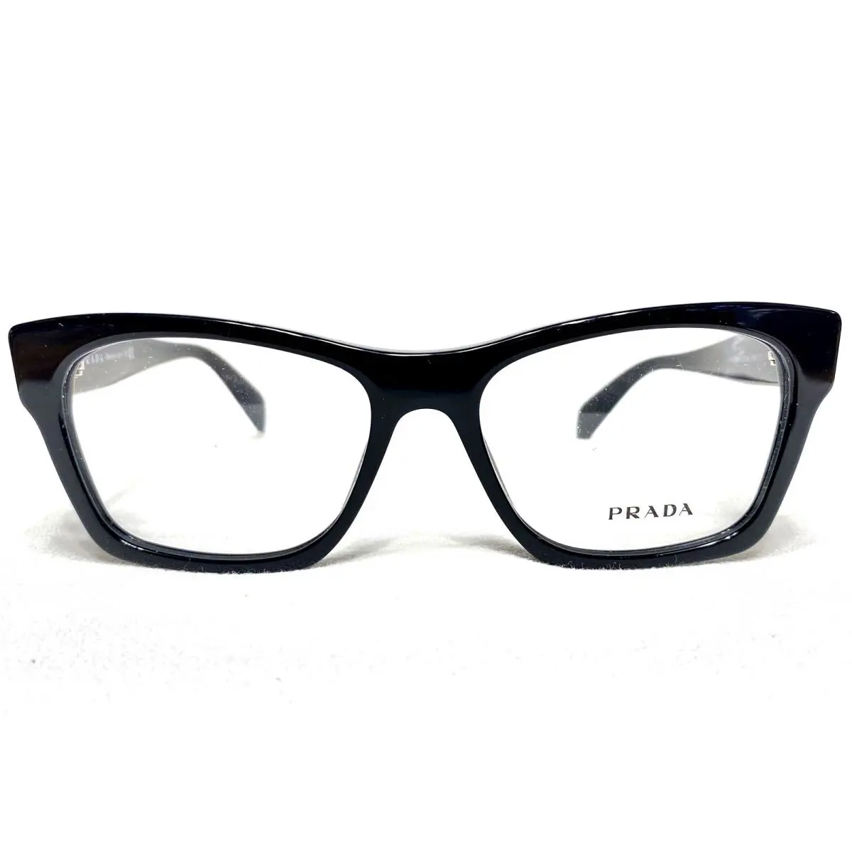 Prada Eyeglasses VRP22S 1AB-1O1 Women`s Black Square Designer Frames 52/16