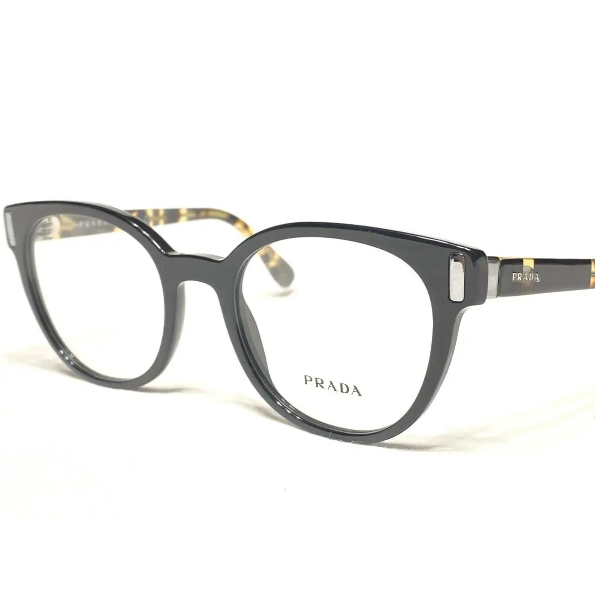 Prada Eyeglasses VPR06T 1AB-1O1 Women`s Black Tortoise Modern Frames 50/20